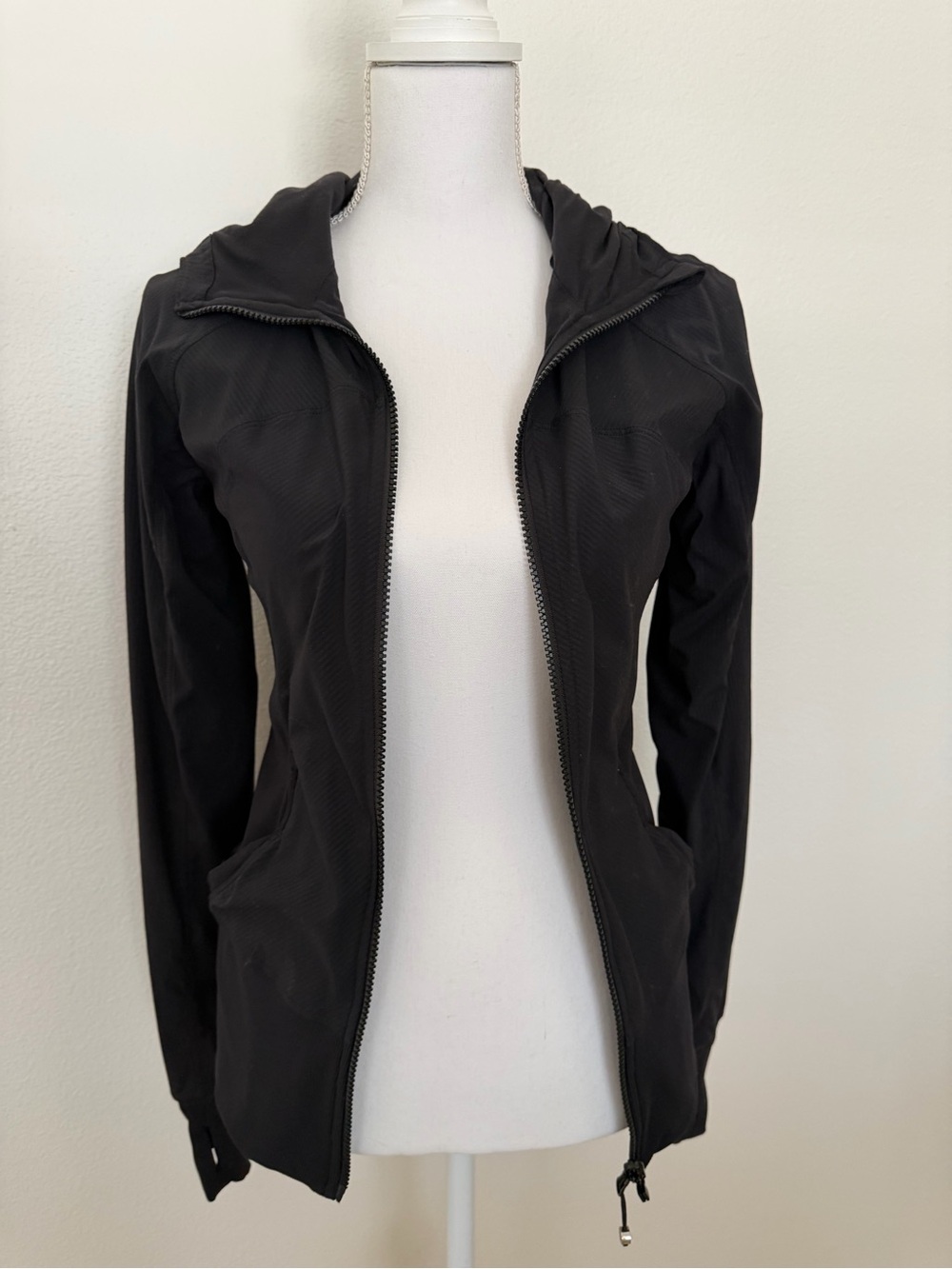 lululemon athletica Black Hooded Zip Utility Jacket